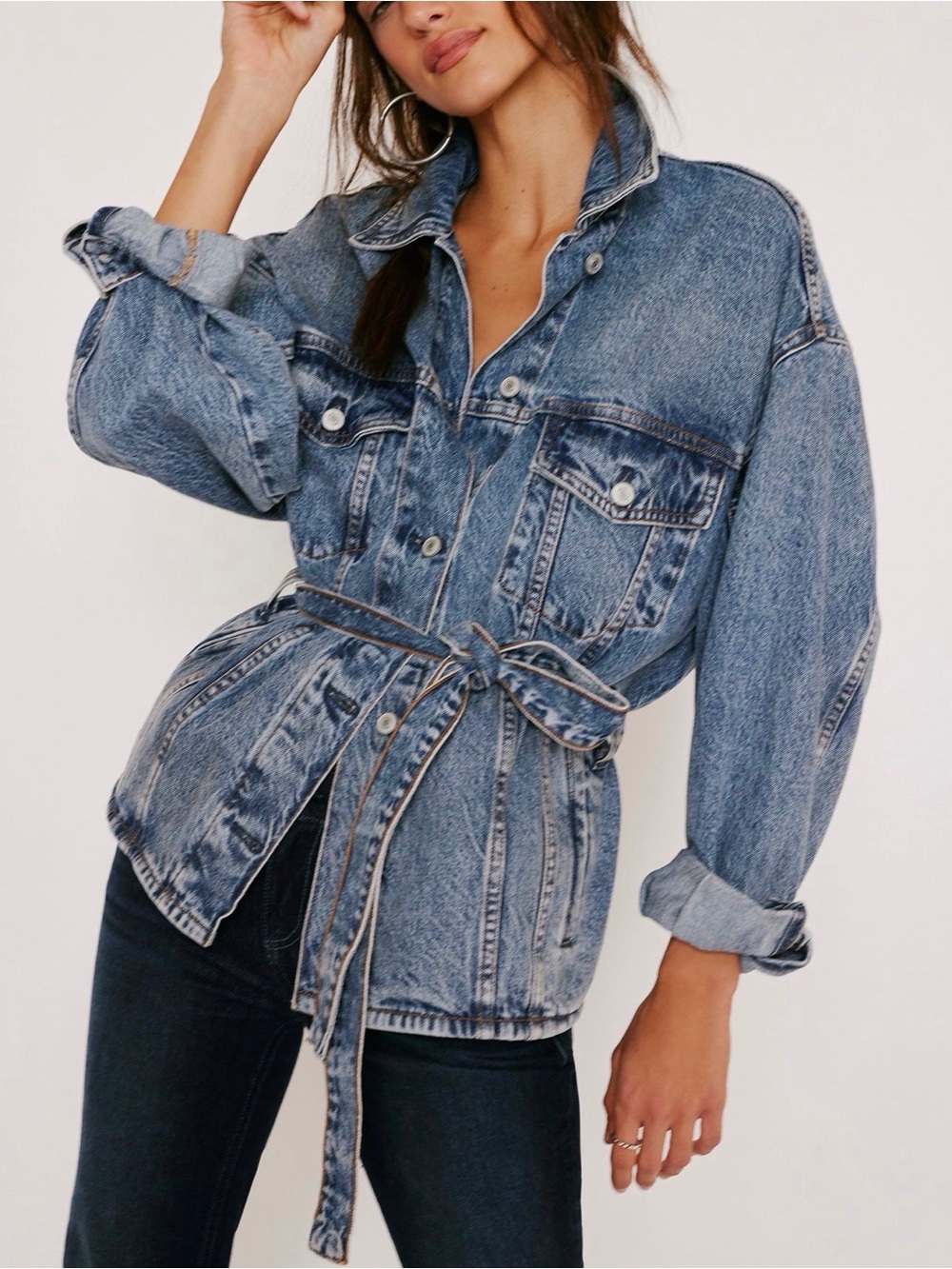 We The Free Knotted Denim Jacket